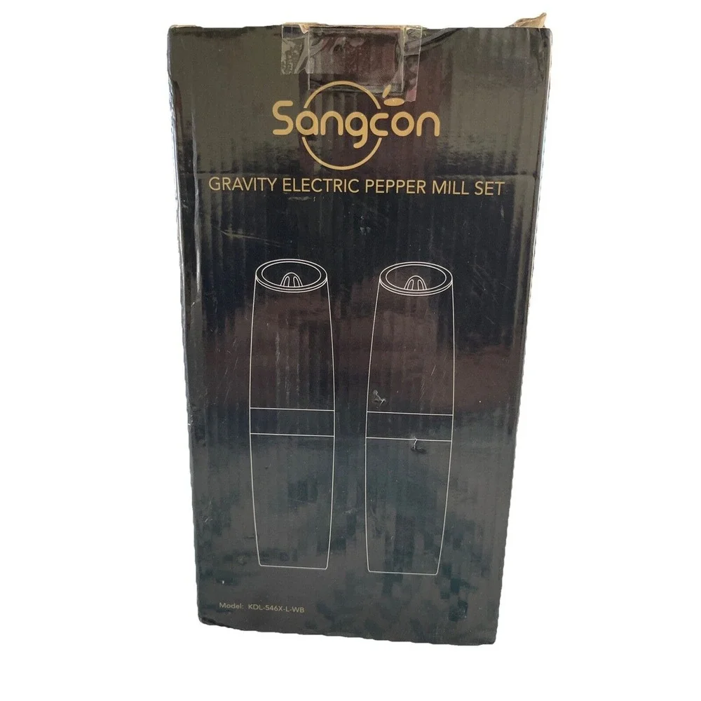 Sangcon Gravity Battery Salt &Pepper Grinder Auto Shakers Mill Set. Open Box